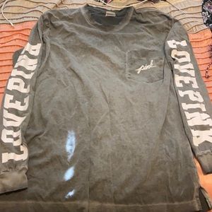 Grey long sleeve crew neck from PINK